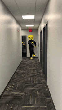 Wu_Shock happy office skip skipping GIF