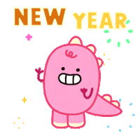 Happy New Year Sticker by DINOSALLY