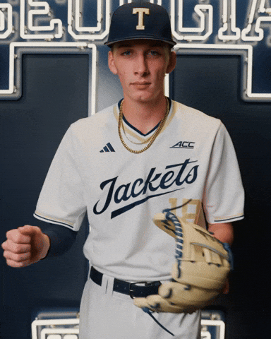 Georgia Tech Baseball GIF by Georgia Tech Yellow Jackets