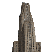 Cathedral Of Learning Snow Sticker by Pitt Student Affairs
