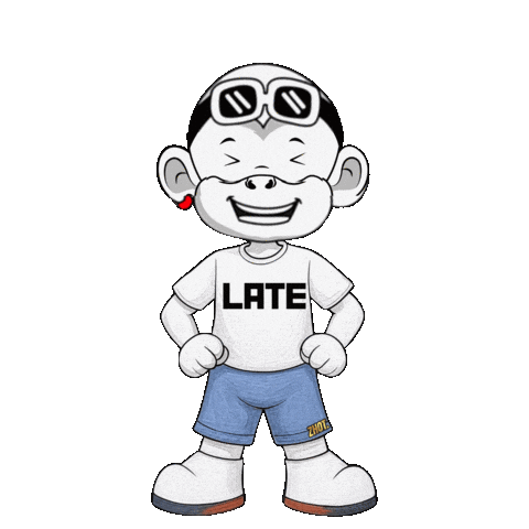 Running Late Sticker by Zhot