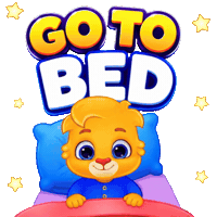 Tired Go To Sleep Sticker by Lucas and Friends by RV AppStudios