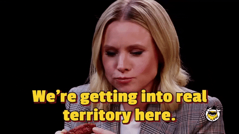 Serious Kristen Bell GIF by First We Feast