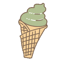 choko9ma01 ice cream simple 可愛 抹茶 Sticker