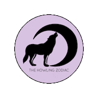 thehowlingzodiac dog logo small business flashing Sticker