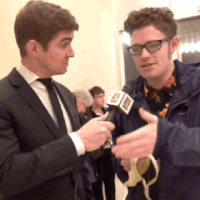 broadwaysnexthitmusical banana red carpet host smug GIF