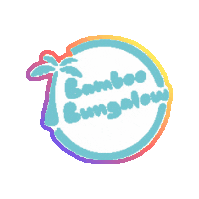 bamboobungalow beach bamboo bungalow beach umbrella Sticker