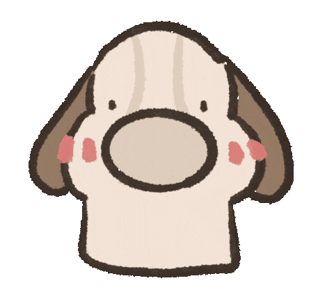 gou_gie giphyupload dog puppy melt Sticker