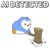 Artificial Intelligence Penguin Sticker by Pudgy Penguins