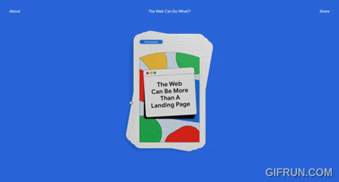 Google’s Web Showcase motion graphic example