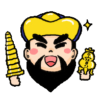 gan_lang17 神明 學甲聖安殿 台南聖安殿 雙木林個人工作室 Sticker