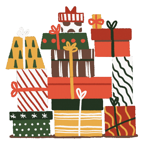 JanelipArt holidays happy new year gifts presents Sticker