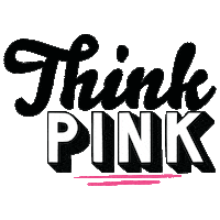 Think Pink Sticker by Cocoloco Marketing