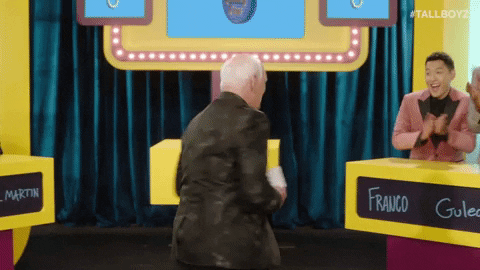 TallBoyz giphyupload spin applause game show GIF