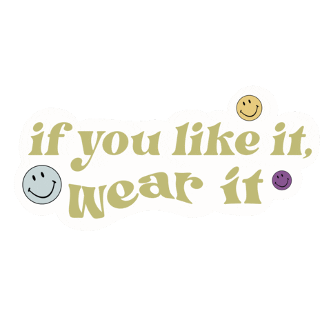kelsiewolfleydesigns happy retro style smiley Sticker