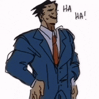 Ace Attorney Nervous Laugh GIF