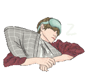 ypwatt bts sleep sleepy v Sticker