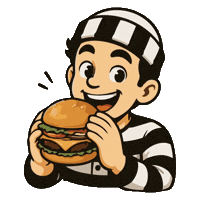 AlcatrazSk food pizza burger restaurant Sticker