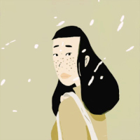 snow portrait GIF