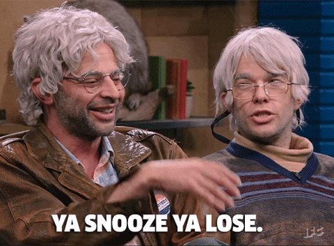 You Snooze You Lose Comedy Bang Bang GIF by IFC