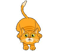 Cat Pounce Sticker by Juan Billy