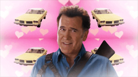bruce campbell hearts GIF by Ash vs Evil Dead