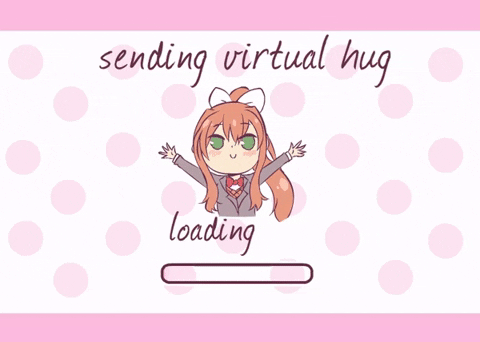 joshuacaleb75 giphyupload anime virtual hug doki doki GIF