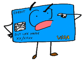 Credit Card Oops Sticker by But Like Maybe