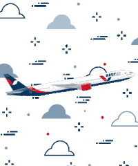 azurair happy cool travel plane Sticker