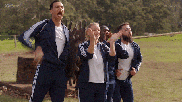 Celebration Applause GIF by The Traitors Australia