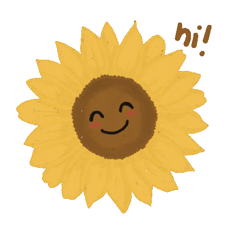 Faranizel giphyupload hi yellow sunflower Sticker
