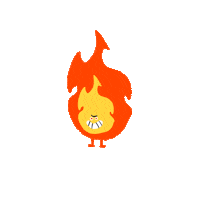 Cartoon Fire Sticker