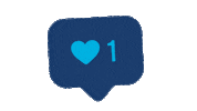 STLCC love heart blue like Sticker