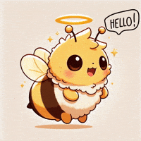 beelightened hello hi bee beelightened GIF