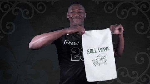 basketball smile GIF by GreenWave