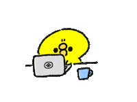 Computer Working Sticker