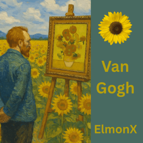 Admiring Van Gogh GIF by ElmonX