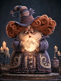 Full Moon Witch GIF