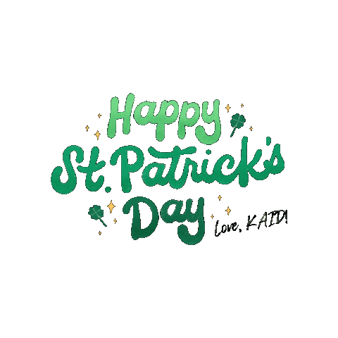 St Patricks Day Shamrock Sticker by KAID