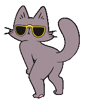 Dancing Cat Sticker