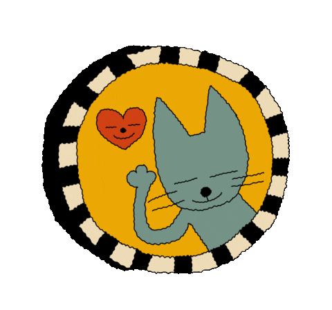 Cat Heart Sticker by Colin
