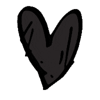 Black Heart Love Sticker