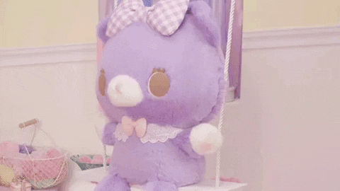 riamupop cat kawaii swing sanrio GIF