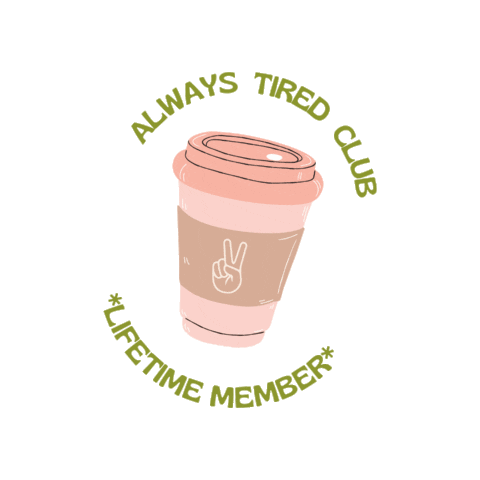 polishedprints giphygifmaker polished prints lifetime member always tired club Sticker