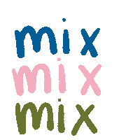 elziekeiko pink blue green hana Sticker