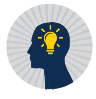 ricealumni idea learning lightbulb rice university Sticker