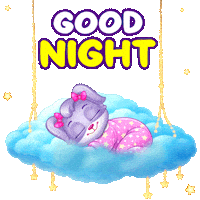 Good Night Sleeping Sticker by Lucas and Friends by RV AppStudios