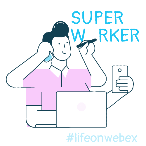 Work From Home Sticker by Cisco Webex