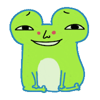 Happy Frog Sticker