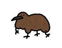 Kiwi Bird Hello Sticker by TeaBag